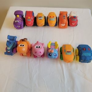 12 Tonka and other brand small toddler vehicles